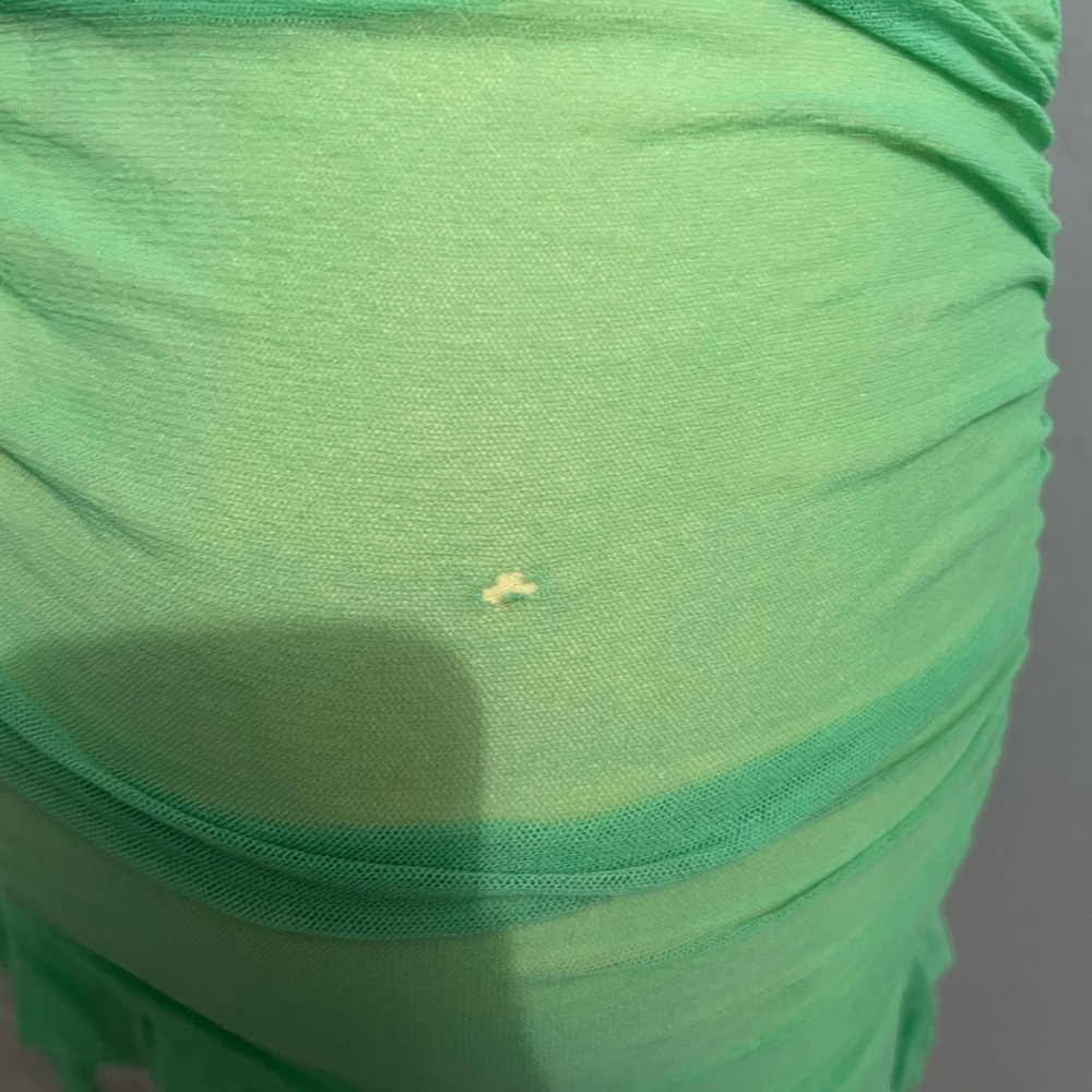 Green Ruffle Dress - Picture 10 of 11